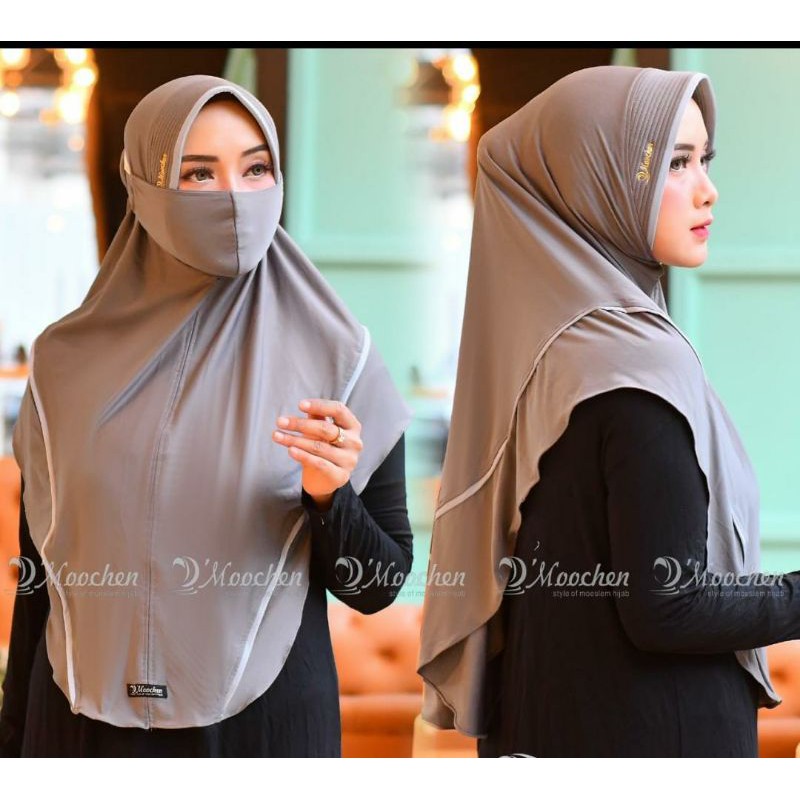 promo hijab masker/bergo masker/bergo kekinian