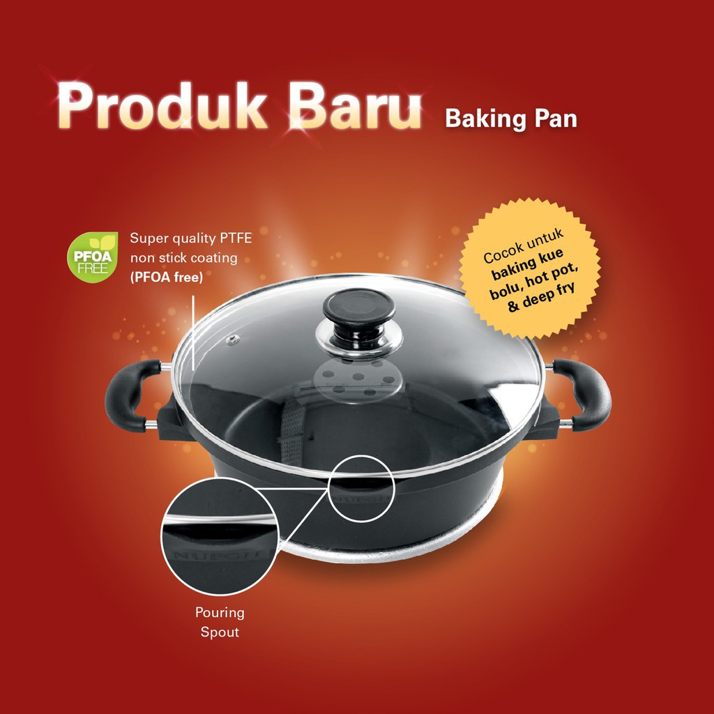 Baking pan Nupon teflon loyang kue cetakan bolu new