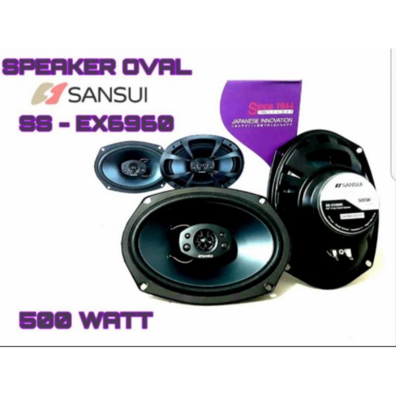 Speaker oval buat mobil Sansui SS-EX6960 6×9 inch oval 6 × 9" sepasang