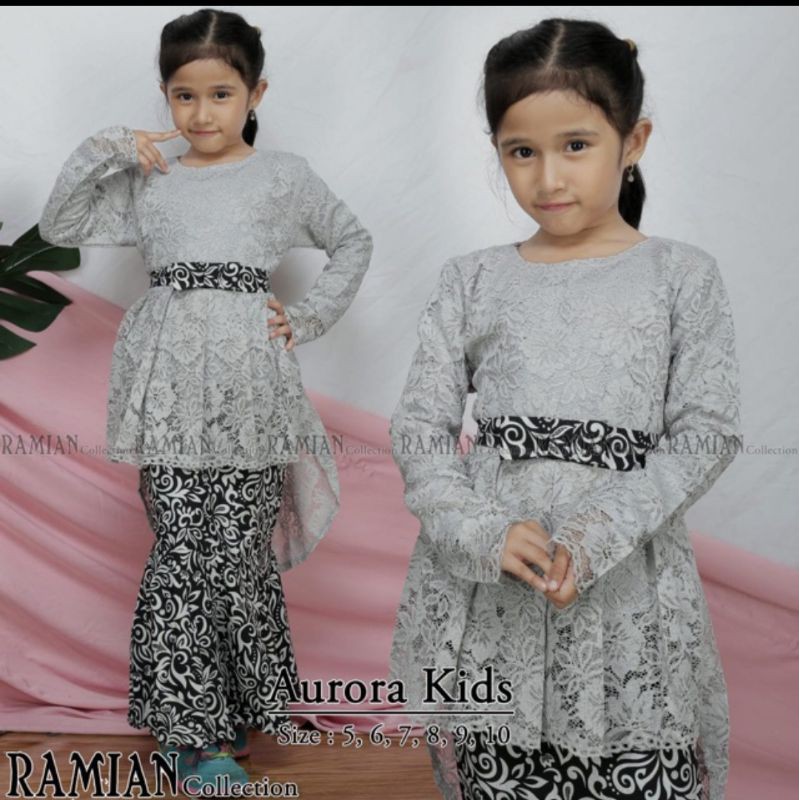 Kebaya anak // kebaya pinguin anak // kebaya brukat anak // dress pesta anak //  aurora anak // baju anak terbaru // Setelan Kebaya Anak Mewah Terbaru