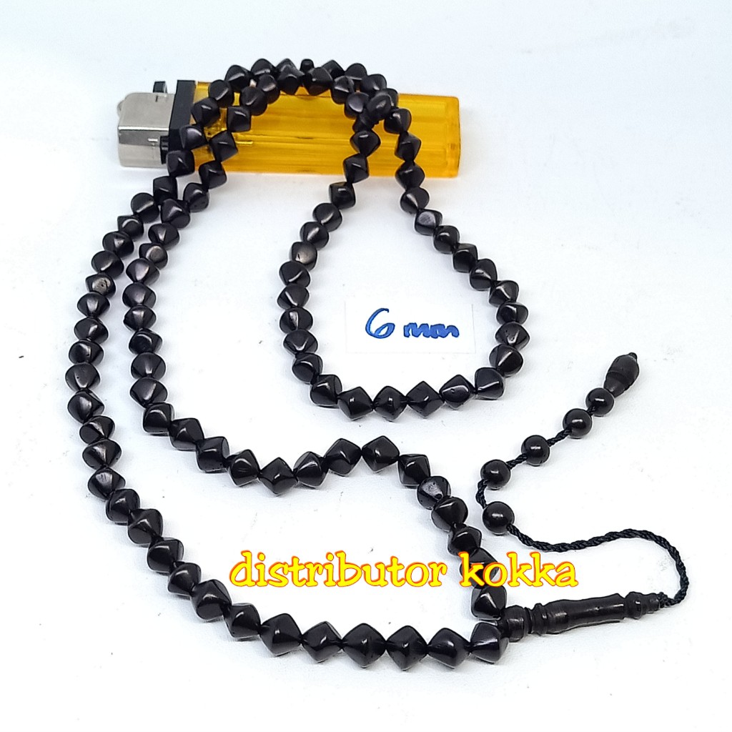 tasbih 99 kokka kaukah wajik polos 6mm HTM