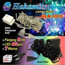 Lampu Natal Kabel Hitam 10 Meter Lampu Tumblr kabel hitam 10 Meter rainbow warna warni Led RGB
