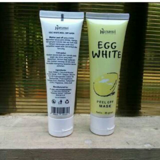 HANASUI EGG WHITE MASKER - MASKER EGG BPOM - MASKER PUTIH TELUR - MASKER WAJAH