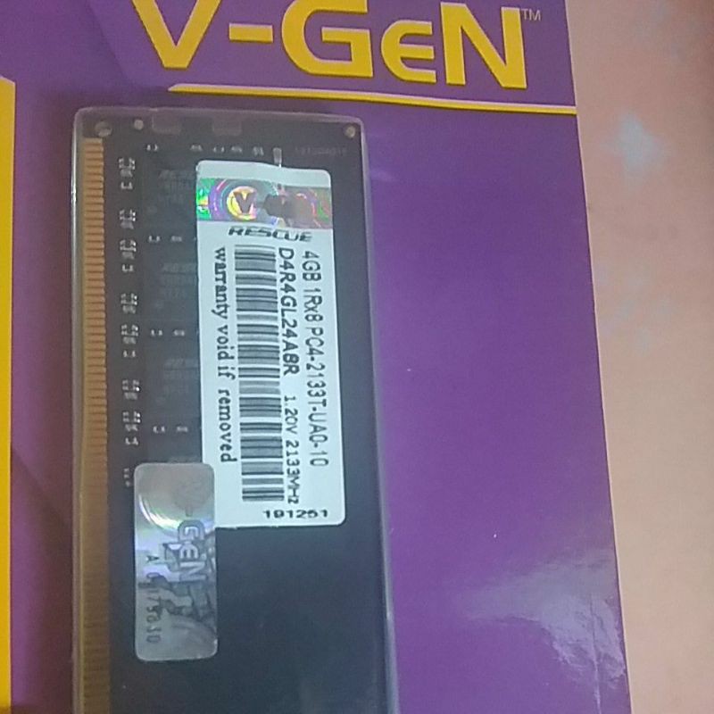 V-GeN Rescue RAM 4GB 1Rx8 PC4-2133T-UA0-10