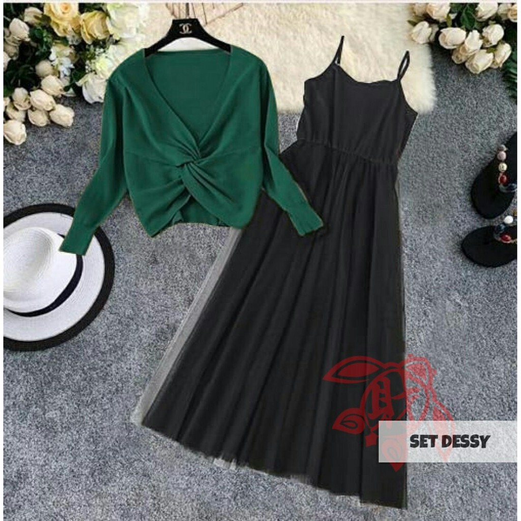 SET DESSY CREPE 4Warna