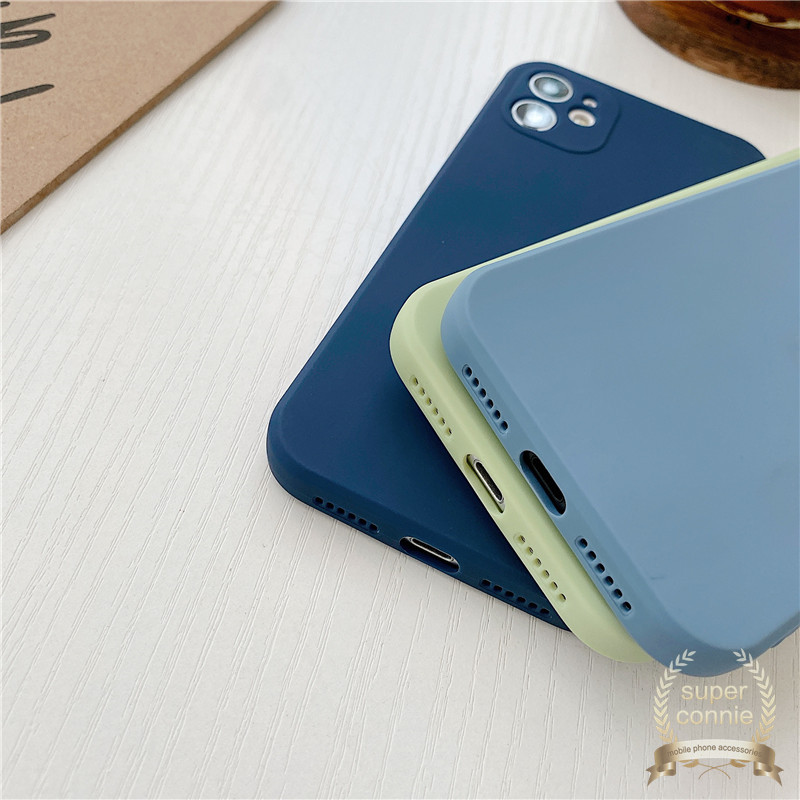 Soft Case Silikon Tpu Warna Permen Polos Untuk Iphone 11 / 8 / 7 / 6 / 6s Plus / X / Xs Se