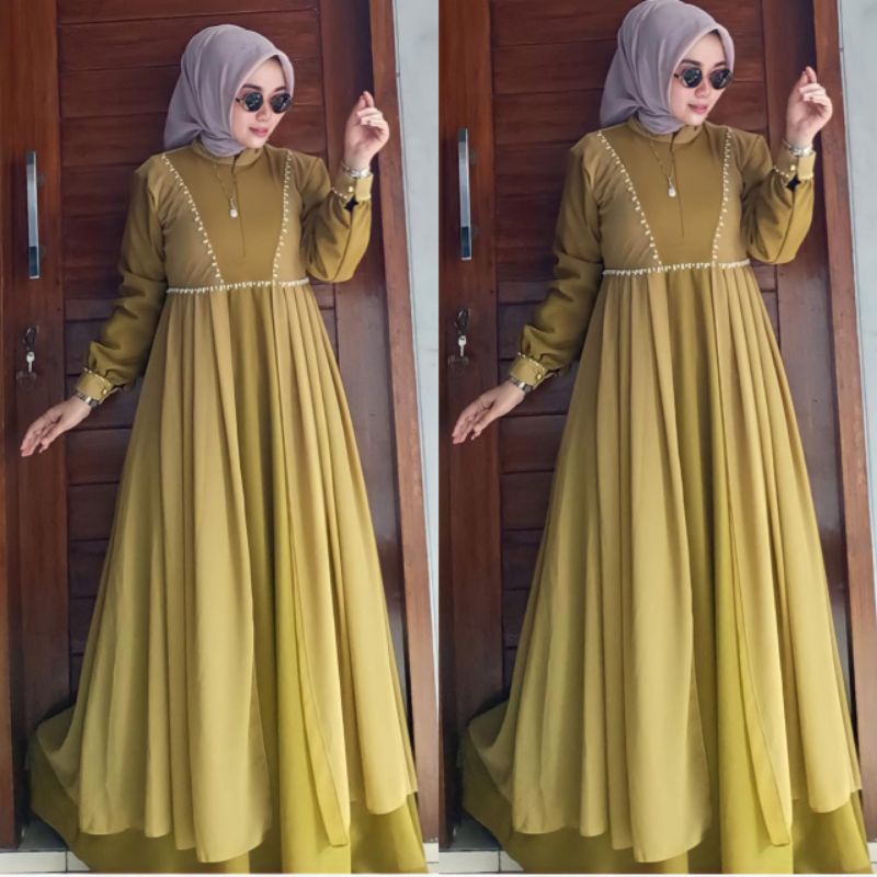 Nabila dress vol 2 by alhaya gamis pesta payet gamis mewah gamis polos terbaru gamis kondagan terlar