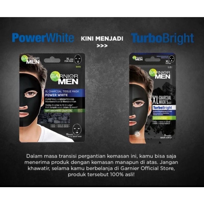 Garnier men turbobright mask (masker wajah pria men)