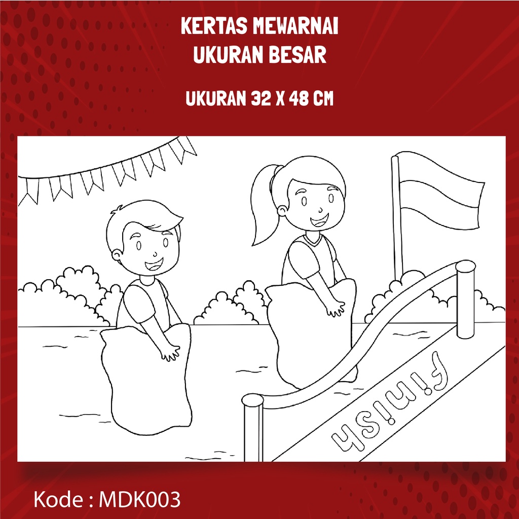 

Kertas Mewarnai Anak Tema Kemerdekaan 17 Agustus