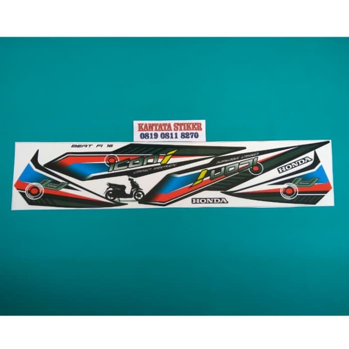 promo Stiker Striping Motor beat fi ESP Variasi Hitam