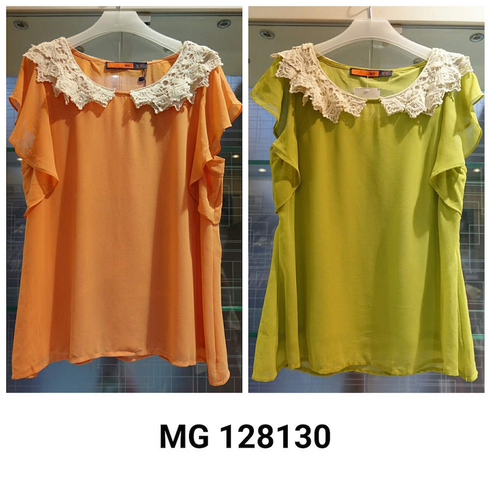 MG 128130 -05 Blus Import / Blus Kerah Renda / Atasan Murah Wanita