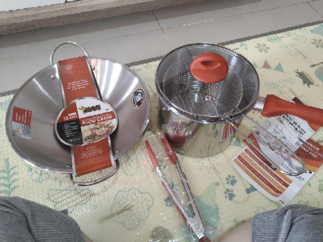 Wajan Stainless Steel Diameter 32 Cm Golden Flying Fish