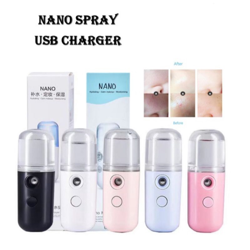 Nano Spray Mist Sprey Murah Wajah Mini Kipas Ori Generasi 2 Portable Sprayer Pelembab Wajah Perawata