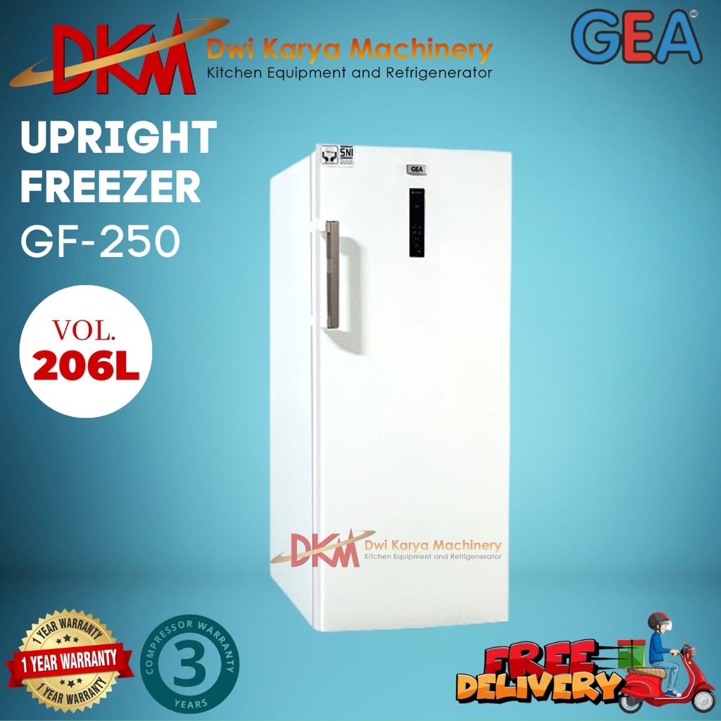Upright freezer Gea GF-250/ Gea Kulkas Rumah Tangga GF-250 white