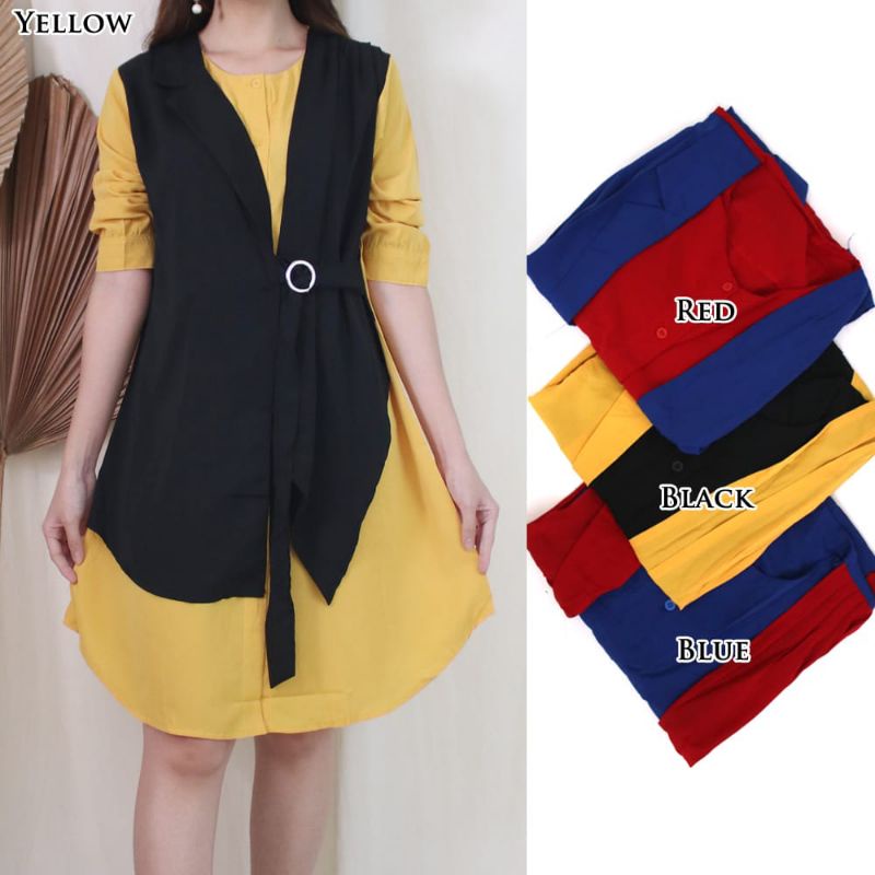 Kemeja Tunik Woolpeach Import