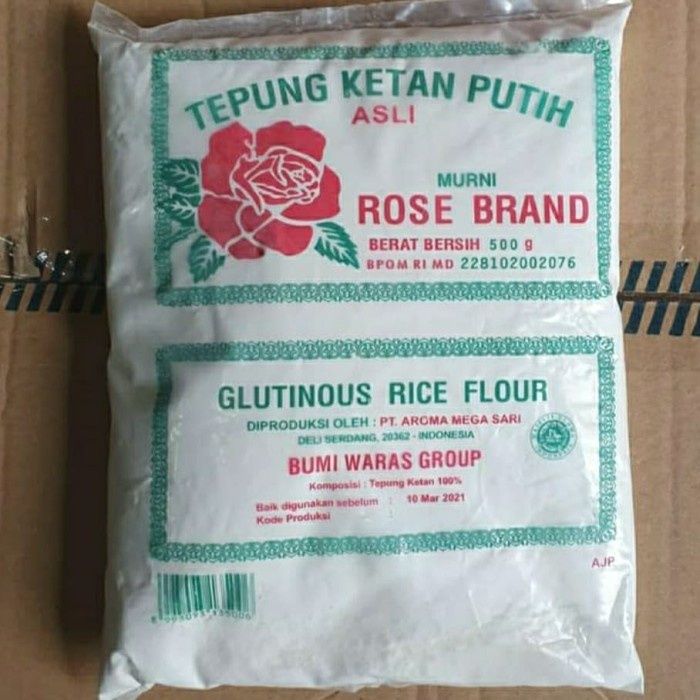 

Ketan-Beras-Tepung- Tepung Ketan Putih Rose Brand 500 Gr -Tepung-Beras-Ketan.