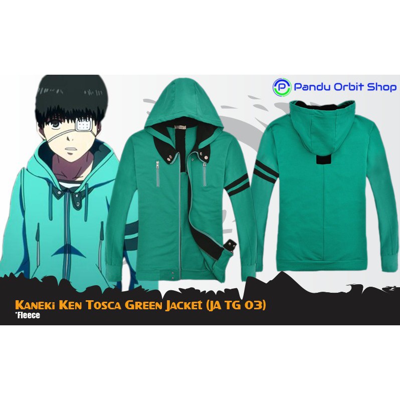 Jaket Kaneki Ken Tokyo Ghoul Hijau Tosca - JA TG 03