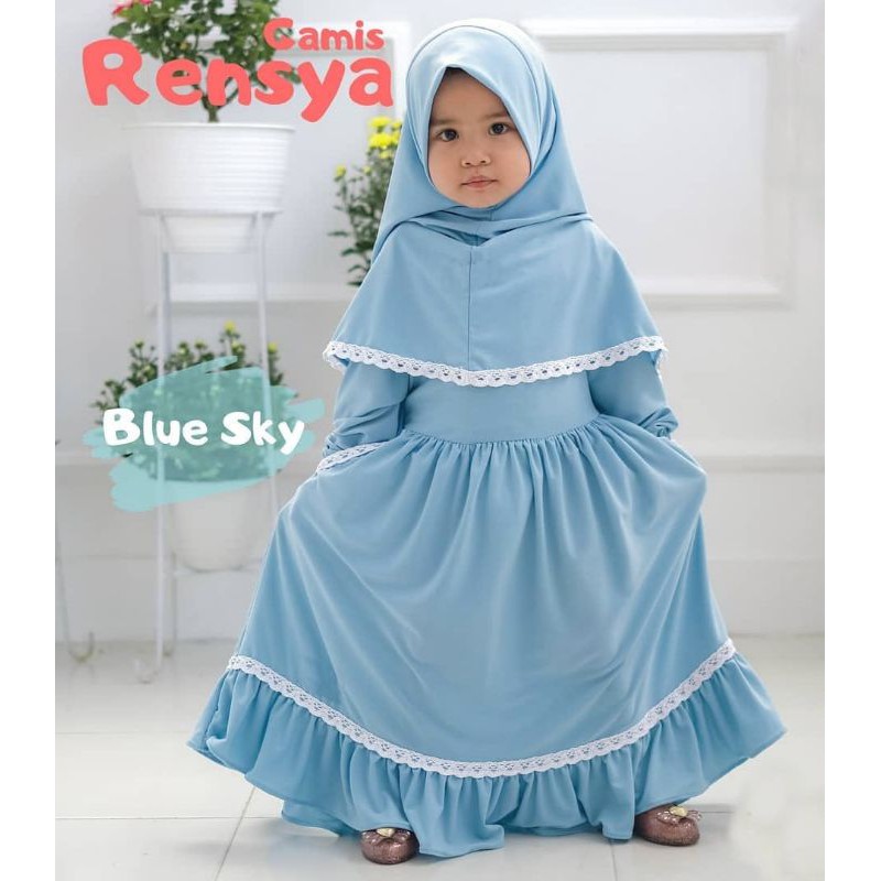 SYARI RENSYA KID ANAK, MOSCREPE RENDA PREMIUM, GAMIS HIJAB MUSLIM, MAXY DRESS