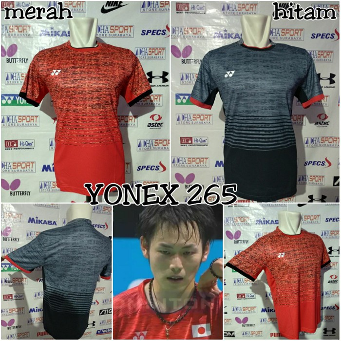 BAJU BADMINTON YONEX 265 IMPORT BAJU YONEX BADMINTON G.O MURAH