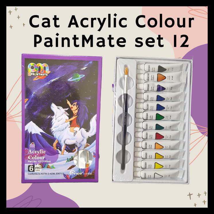 

Promo Cat Acrylic Colour Paintmate Set 12