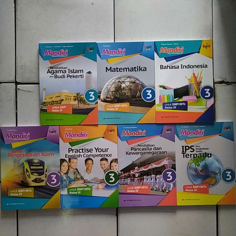 Buku Mandiri Erlangga kelas 9 (3SMP) lengkap