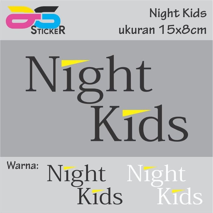 

Cutting Sticker - Stiker Night Kids (initial D) 15x8cm