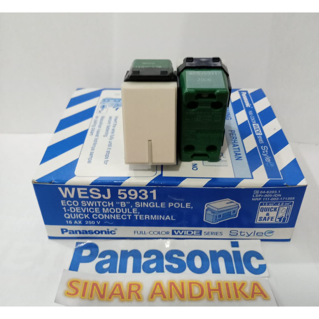 MATA SAKLAR KECIL PUTIH ECO B STYLE E PANASONIC WESJ 5931