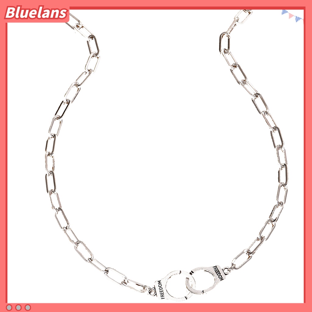 Kalung Rantai Desain Borgol O Unik Infinity Interlocking Circle Collar Bahan Stainless Steel Untuk Wanita