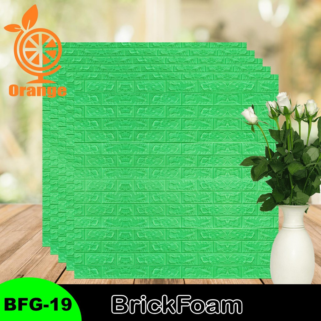 Wallpaper Dinding Foam Motif Bata Matte Dan Glossy 3D Ukuran 70X77 Cm Dekorasi-1