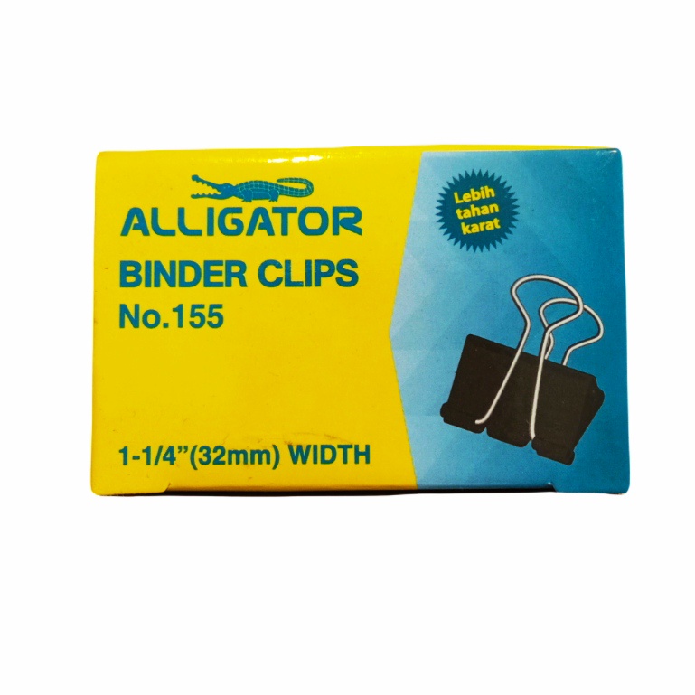 

Gramedia Yogya - Alligator Binder Clip, Penjepit Kertas, Klip Kertas No. 155 / Kurnia Agung