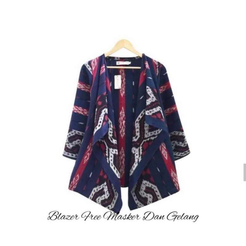 BAJU TENUN BLAZER TENUN ATASAN TENUN ALAIK TENUN IKAT 03