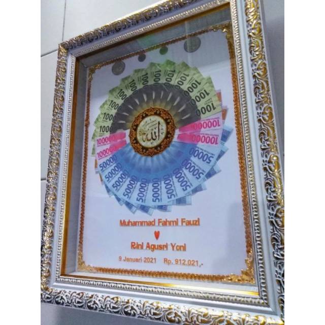 Mahar nikah, mahar Pernikahan, seserahan, mahar bingkai figura 3D