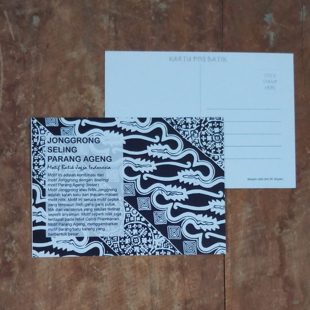 

KARTU POS BATIK POSTCARD MOTIF JONGGRONG SELING