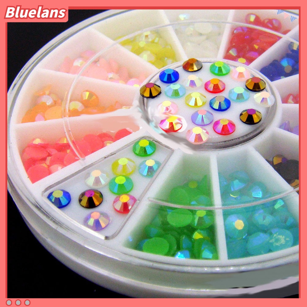 Bluelans Roda Dekorasi Nail Art / Manicure DIY Bentuk Bintang Warna-Warni