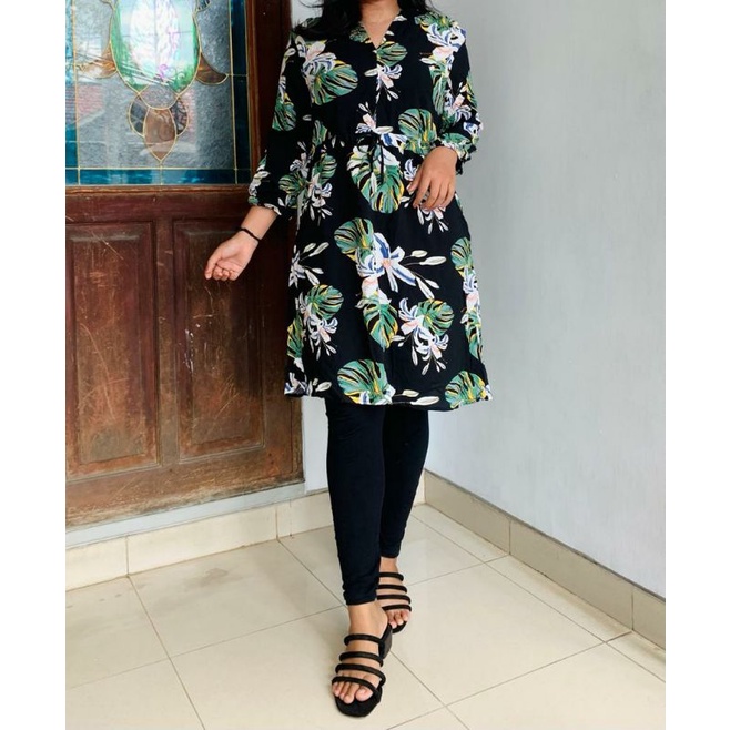 Alfani print leaf midi dres