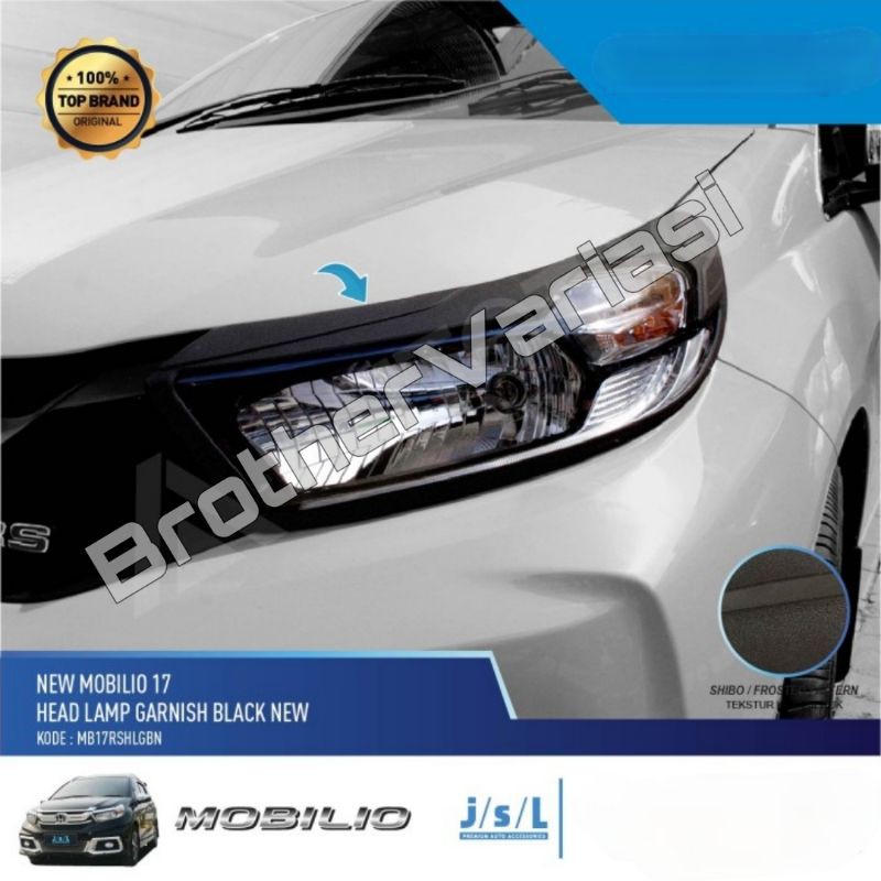 JSL Garnish Depan Mobilio RS 2017 Head Lamp Garnish Black New