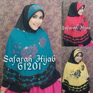 HIJAB INSTAN BORDIRAN MOTIF BUNGA BY SAFARAH HIJAB
