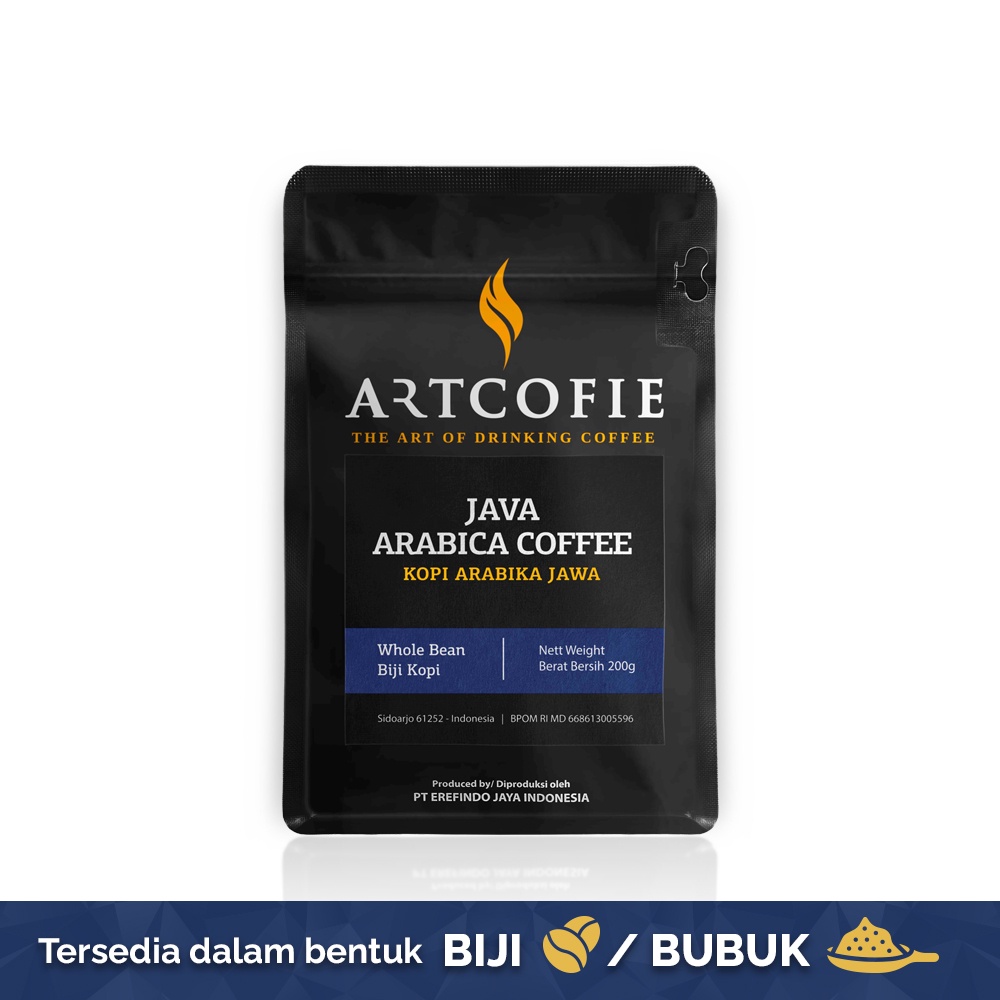 

Artcofie Kopi Java Arabica Pouch Biji / Bubuk 200gr (Bubuk/Biji)