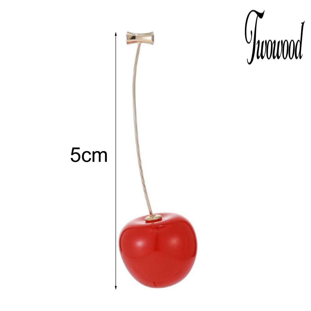 Anting Juntai Bentuk Cherry Bahan Alloy Untuk Kencan