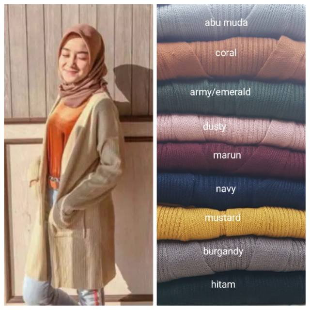 CARDIGAN BELLE PREMIUM OVERSIZE - OVERSIZE - kardigan rajut