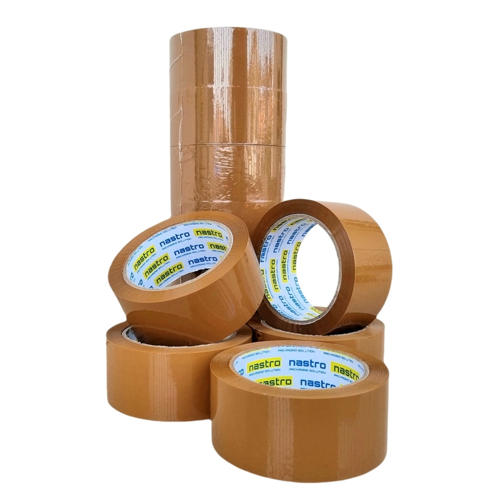 LAKBAN BENING COKLAT NASTRO 45mm x 90y x 45micron - OPP TAPE - LAKBAN BENING - LAKBAN COKLAT - LAKBAN MURAH - LAKBAN NASTRO - SETARA LAKBAN DAIMARU