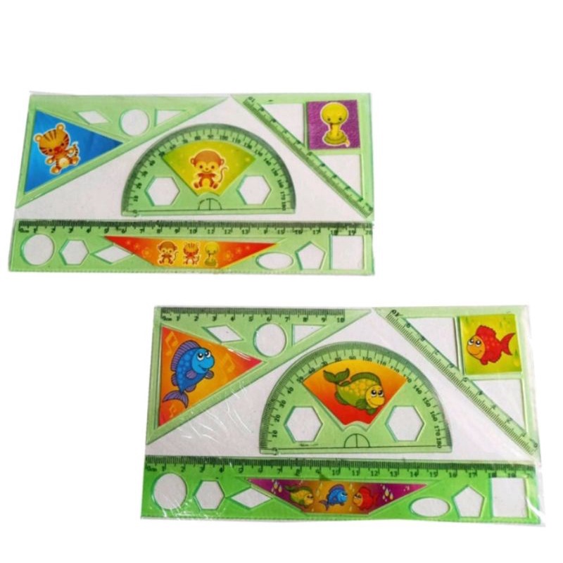 

Penggaris Set isi 5pcs Murah Meriah Cocok Untuk Menggambar Anak