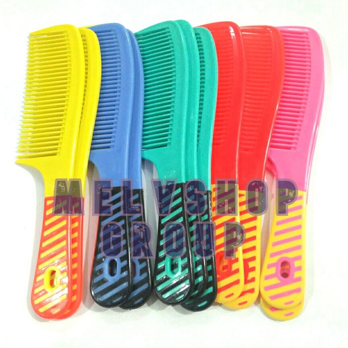 Sisir Rambut Motif GARIS / Sisir Gagang / Sisir Murah Meriah