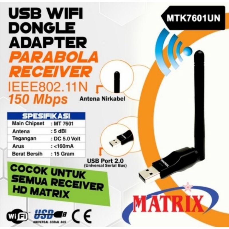 WIFI DONGLE Matrix PLUGPLAY Bisa Untuk SETOPBOX Dekoder Wireless