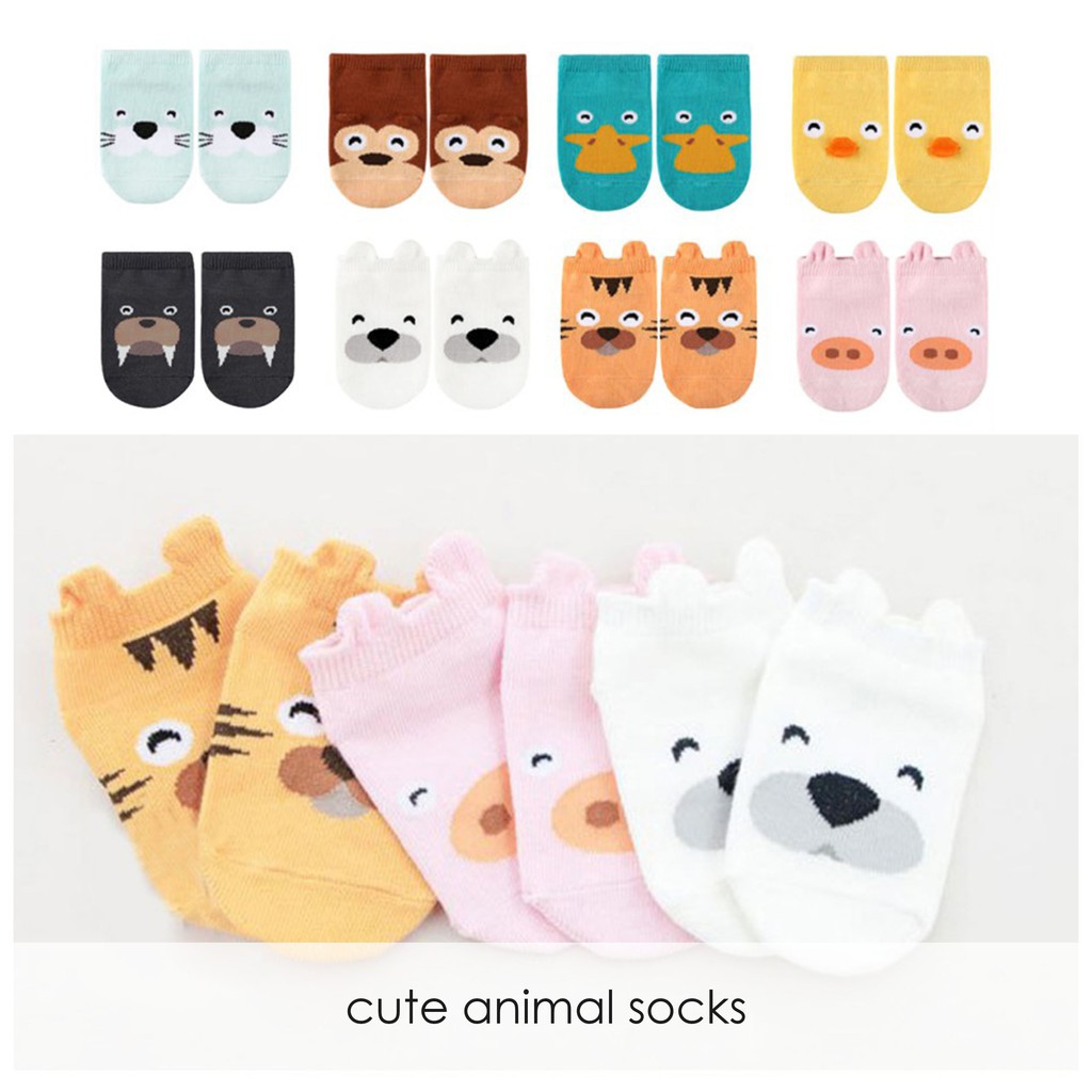 Kaos Kaki Anti Slip Motif Karakter Animal Baby Socks Kaos Kaki Bayi Impor