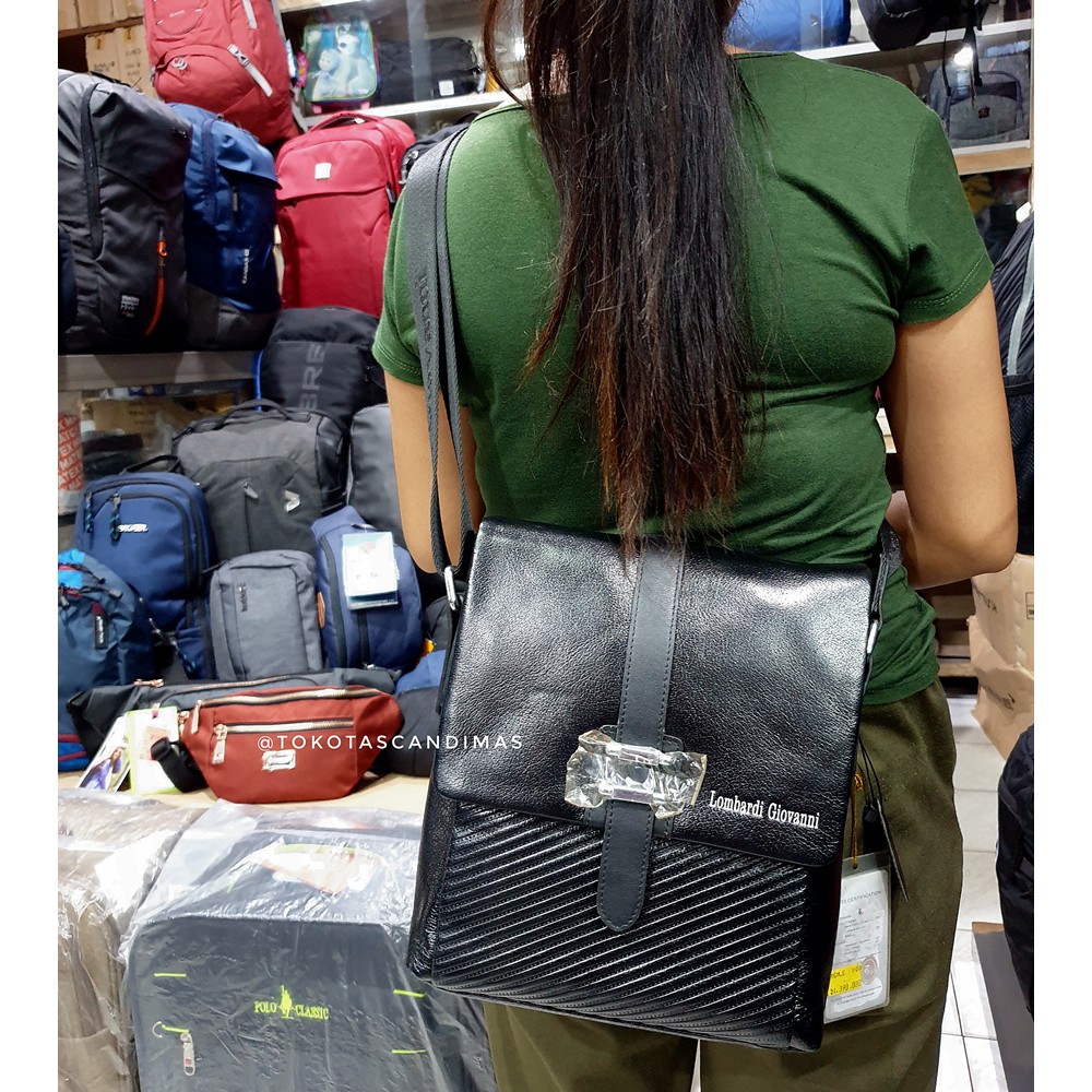 Lombardi Giovanni Tas Selempang Pria Genuine Leather