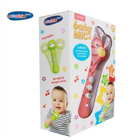 Cotton Newbie Tech Baby Mic Rekam Musik Bayi Efek Lampu GRATIS Baterai