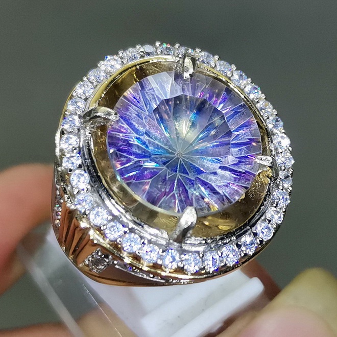 Batu Kecubung Mistik Pelangi Asli