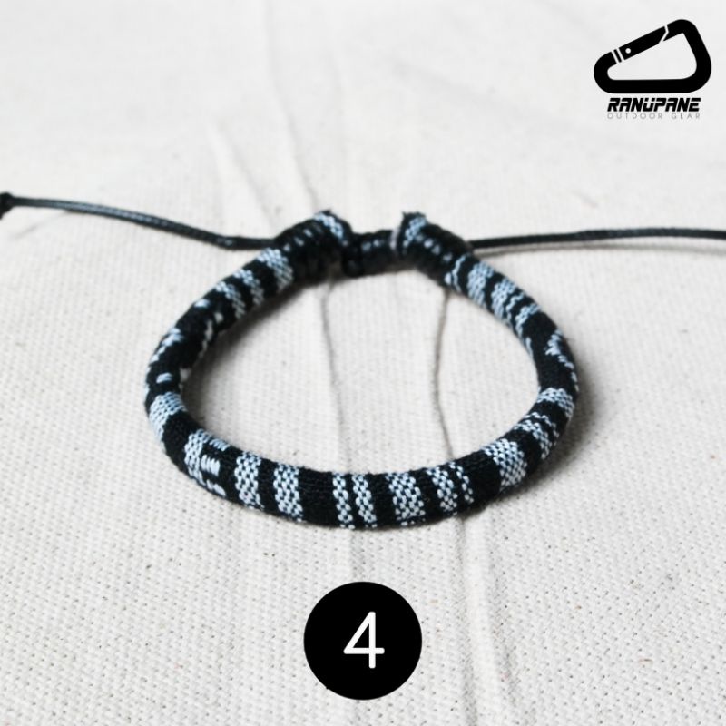 Gelang Tenun Etnik Songket Gelang khas Lombok Motif Unik Gelang Vintage Etnik Etnic Pendaki Gunung Pria Wanita-4