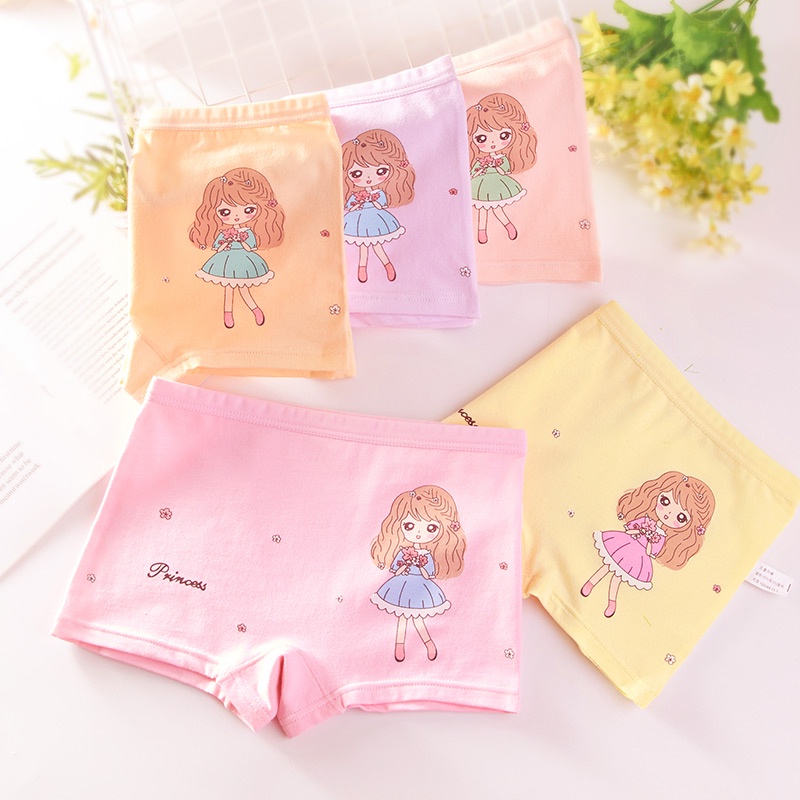 (2-12 Tahun) CD017 Celana Dalam Boxer Import Anak Perempuan Motif Princess IMPOR